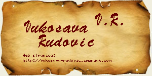 Vukosava Rudović vizit kartica